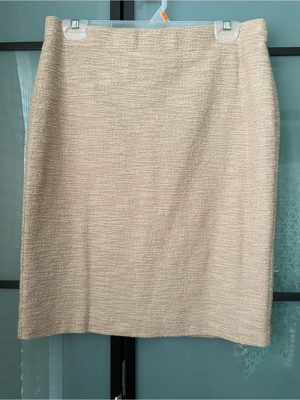 Ann Taylor Neutral Bouclé Pencil Skirt